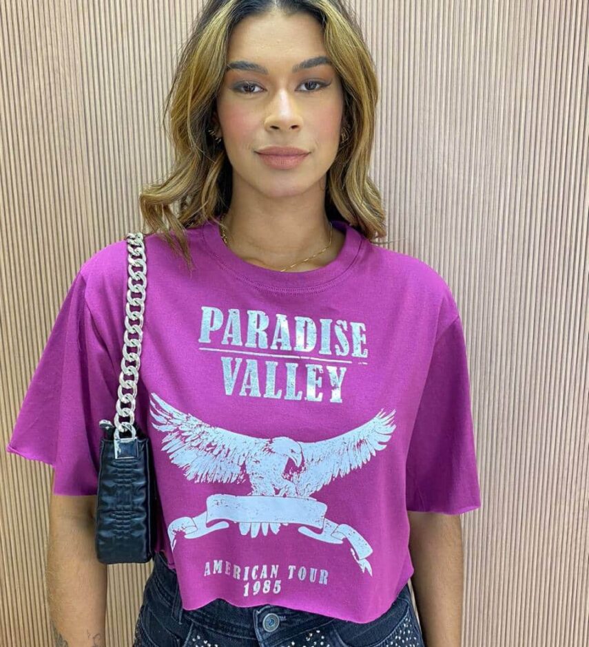 Cropped Feminino sem Bojo Follow Your Dreams Fúcsia - Fernanda Ramos Store