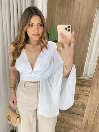 Cropped Feminino sem Bojo Isabella Branco - Fernanda Ramos Store