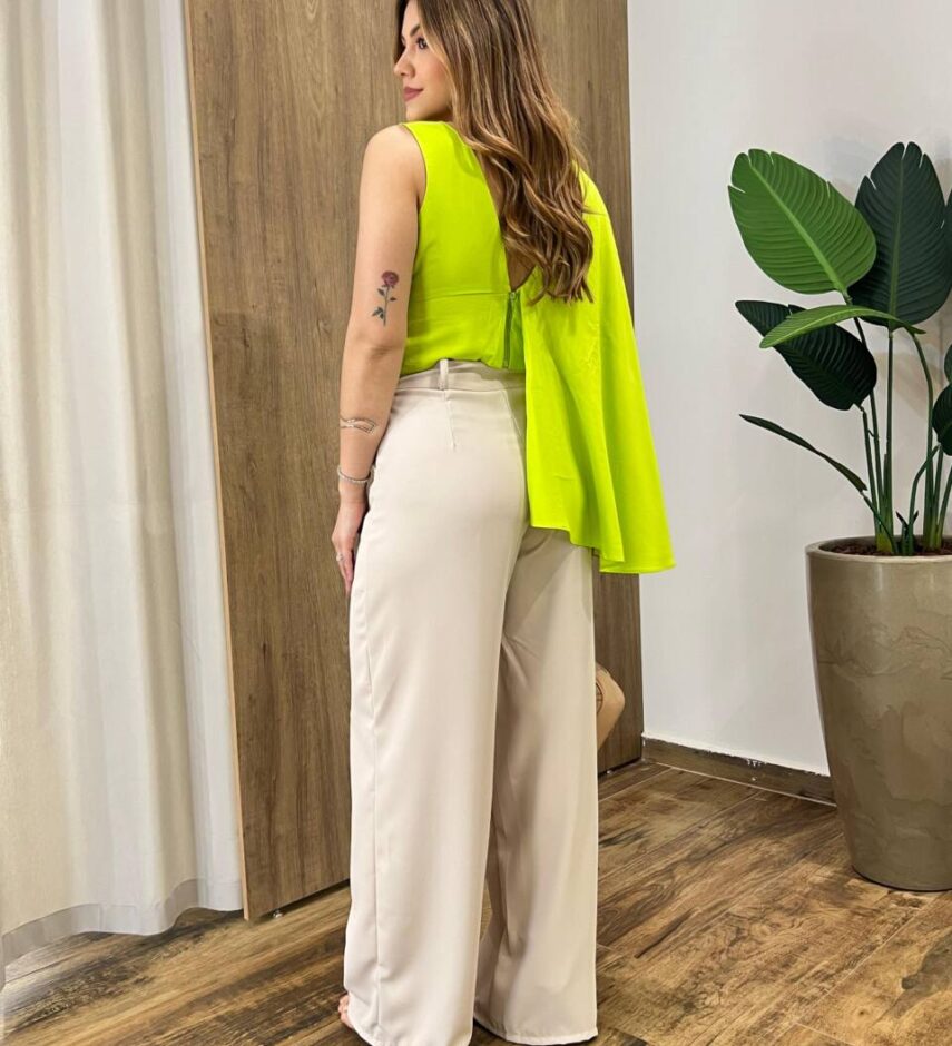 Cropped Feminino sem Bojo Isabella Verde Lima - Fernanda Ramos Store