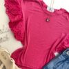 Cropped Feminino sem Bojo Manu Detalhe em Laise Pink - Fernanda Ramos Store