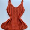 fernandaramosstore com br Regata Feminina Tricot Amanda com Detalhe Laranja 2