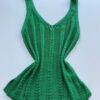 fernandaramosstore com br Regata Feminina Tricot Amanda com Detalhe Verde 2