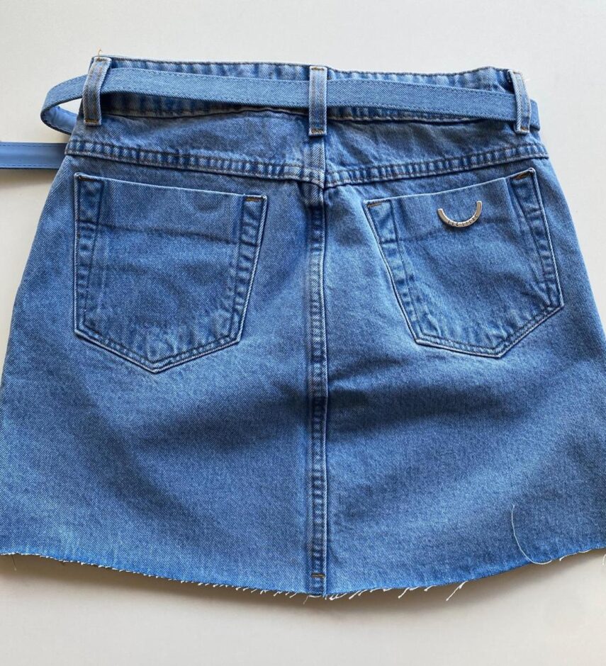 fernandaramosstore com br Saia Jeans Feminina Curta com Cinto 093 2