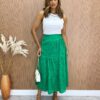 Saia Midi Feminina de Laise Victoria Verde - Fernanda Ramos Store