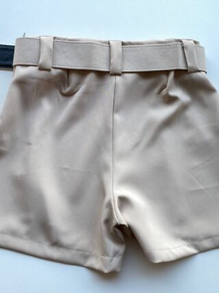 Short Feminino Alfaiataria Maya com Cinto Bege - Fernanda Ramos Store