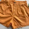 fernandaramosstore com br Short Feminino com Pregas Sarja Laranja 094606 1