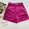 fernandaramosstore_com_br- Short Feminino Juliana com Pregas e Bolsos Pink Fernanda Ramos Store