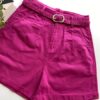 fernandaramosstore com br Short Feminino Juliana com Pregas e Bolsos Pink 1