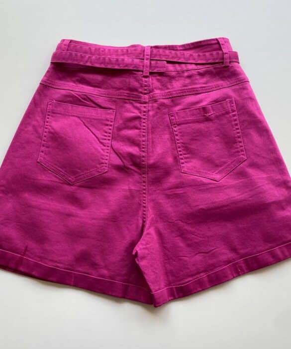 fernandaramosstore com br Short Feminino Juliana com Pregas e Bolsos Pink 2