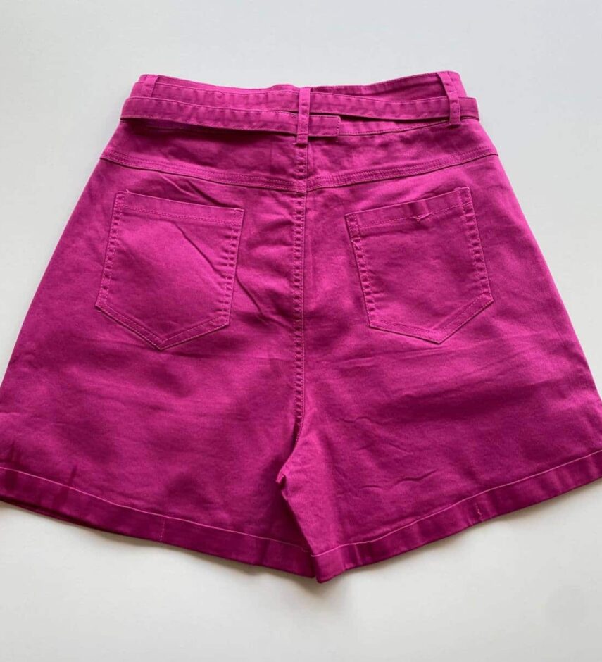 fernandaramosstore com br Short Feminino Juliana com Pregas e Bolsos Pink 2