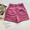 Short Feminino Juliana com Pregas e Bolsos Rose Fernanda Ramos Kids