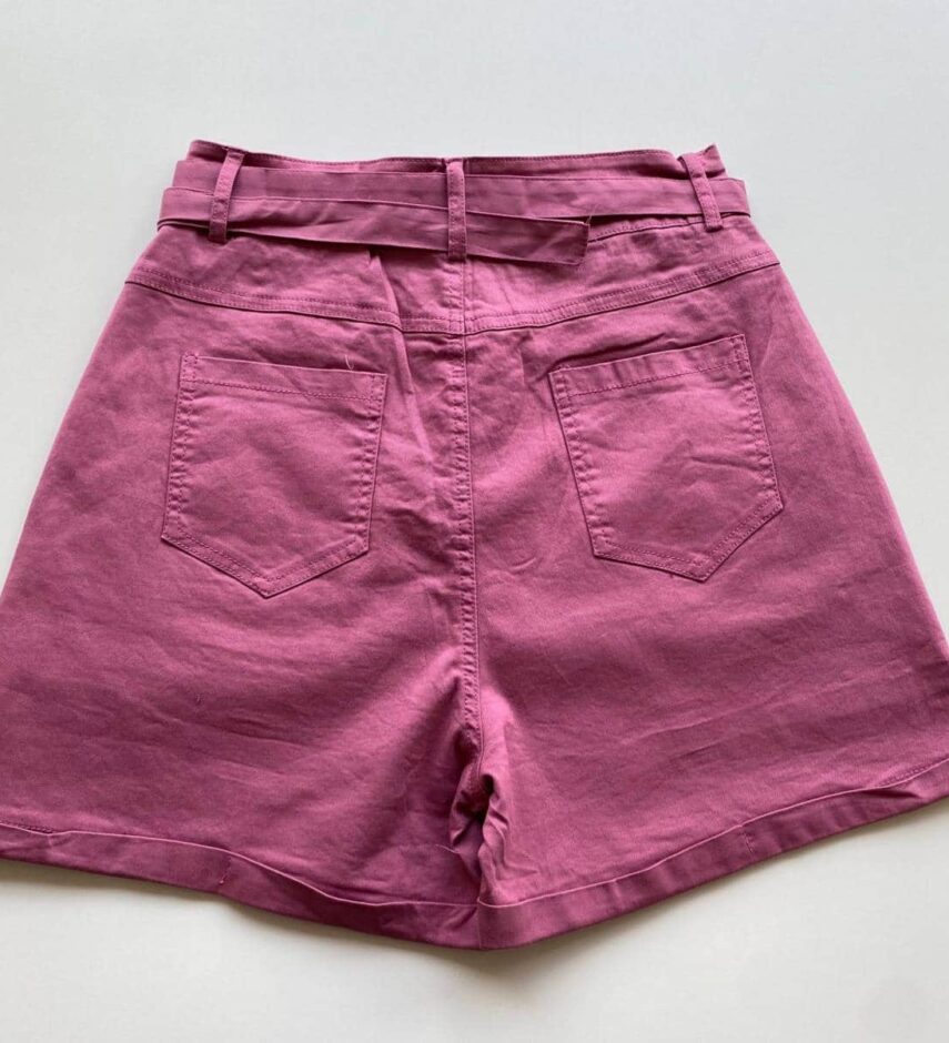 fernandaramosstore com br Short Feminino Juliana com Pregas e Bolsos Rose 2