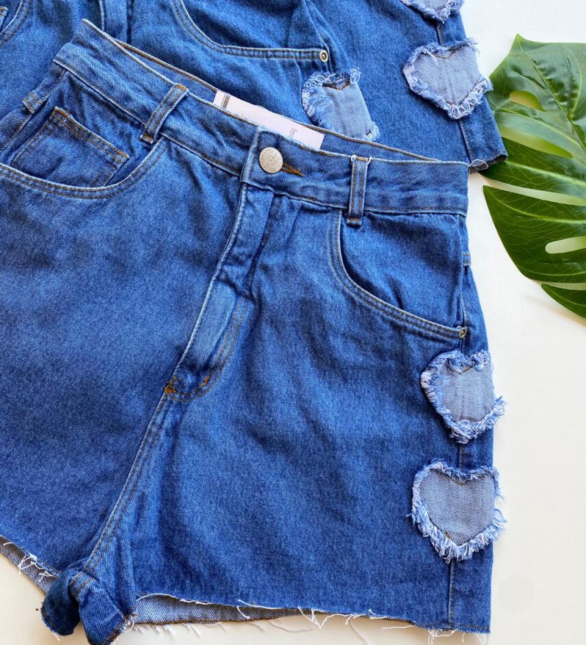 Short Jeans Feminina Hot Love Super Stone - Fernanda Ramos Store