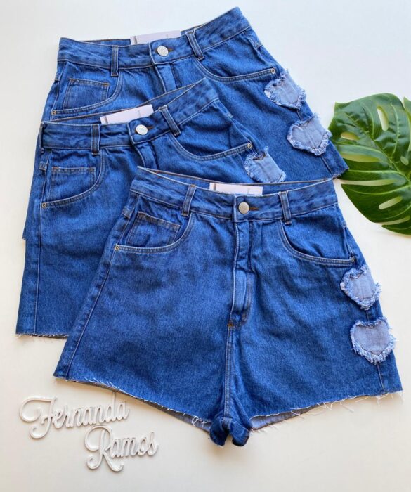 Short Jeans Feminina Hot Love Super Stone - Fernanda Ramos Store