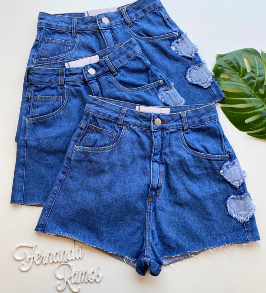 Short Jeans Feminina Hot Love Super Stone - Fernanda Ramos Store