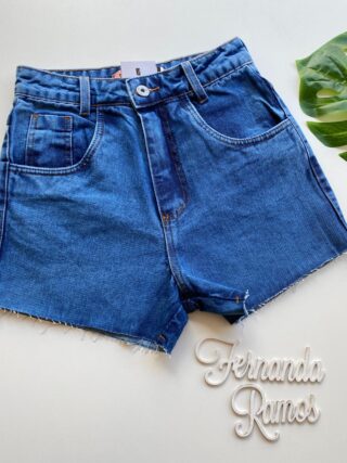 Short Jeans Feminino Brilho no Bolso 050 Fernanda Ramos Store