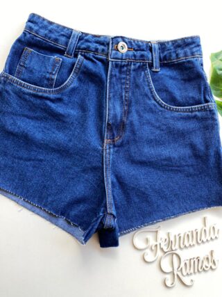 Short Jeans Feminino Cintura Alta Tradicional 1154 - Fernanda Ramos Store