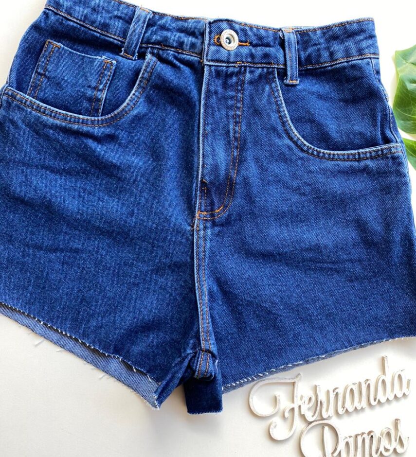 Short Jeans Feminino Cintura Alta Tradicional 1154 - Fernanda Ramos Store