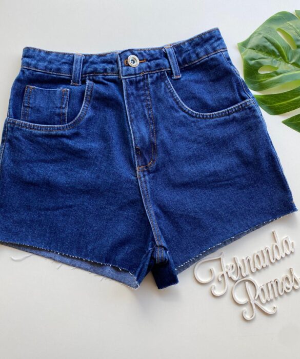 Short Jeans Feminino Cintura Alta Tradicional 1154 - Fernanda Ramos Store