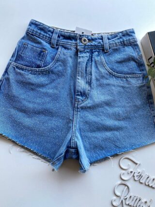 Short Jeans Feminino com Aplicações 1090 - Fernanda Ramos Store