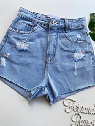 fernandaramosstore com br Short Jeans Feminino Lavagem Clara 977 1