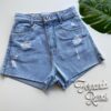 Short Jeans Feminino Lavagem Clara 977 Fernanda Ramos Store