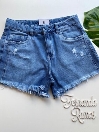 Short Jeans Feminino Meia Coxa 53382 Fernanda Ramos Store