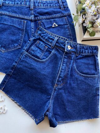 Short Jeans Feminino Mom Lavagem Escura 282 - Fernanda Ramos Store