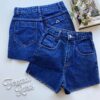 Short Jeans Feminino Mom Lavagem Escura 282 - Fernanda Ramos Store