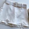 fernandaramosstore com br Short Saia Feminino Alfaiataria com Cinto Maya Branco 1