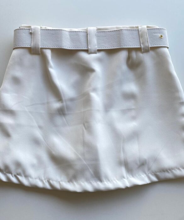 fernandaramosstore com br Short Saia Feminino Alfaiataria com Cinto Maya Branco 2