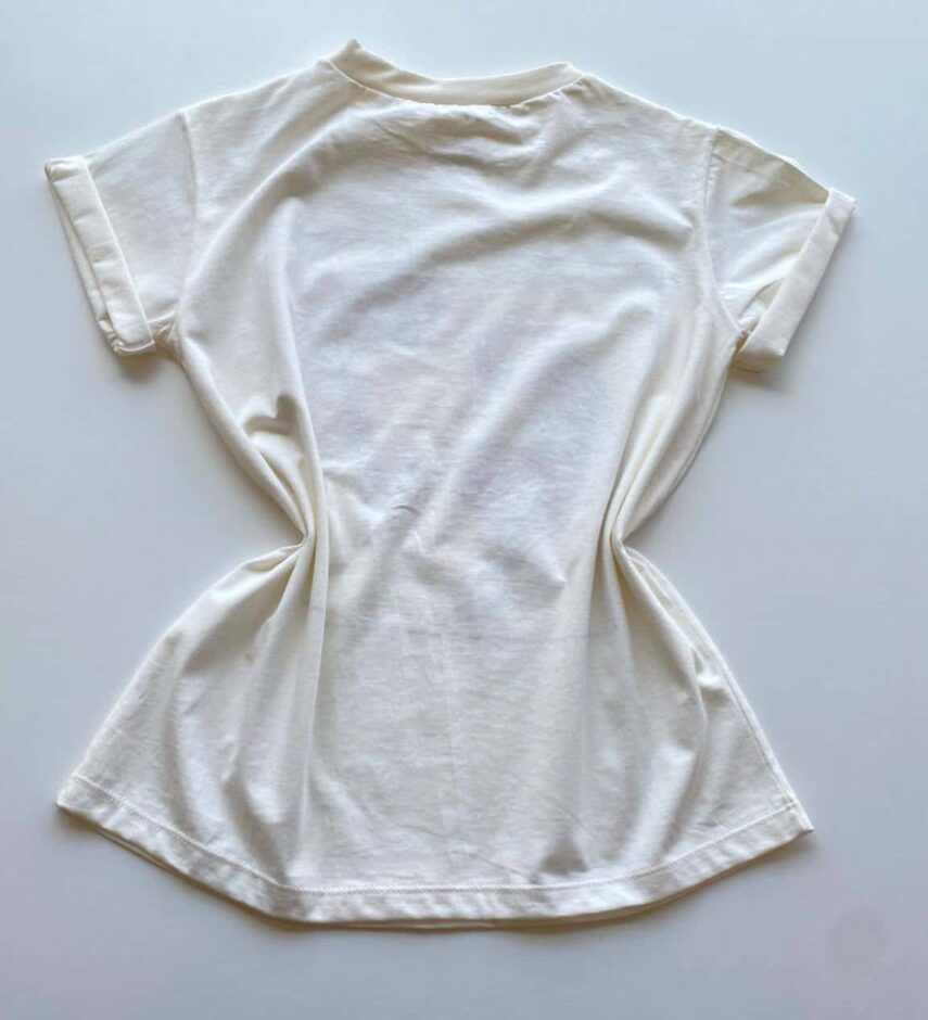 T-shirt Manga Curta com Estampa Preta Off White - Fernanda Ramos Store