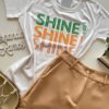 fernandaramosstore com br T shirt Manga Curta Shine Shine Shine Branca 1