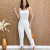 fernandaramosstore com br Top Cropped Feminino sem Bojo com Lastex Sarja Branco 1