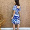 Vestido Curto sem Bojo Liz com Lastex Azul Estampado - Fernanda Ramos Store