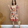 Vestido Curto sem Bojo Liz com Lastex Estampa Floral - Fernanda Ramos Store