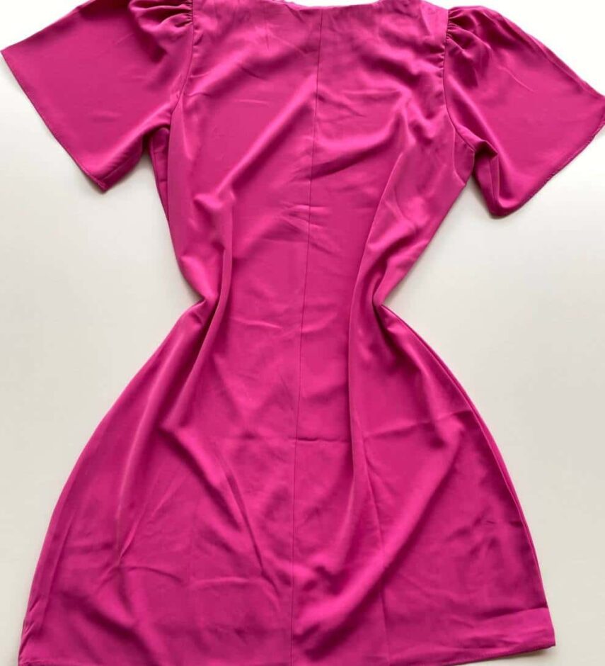 Vestido Feminino Curto Julia sem Bojo Manga Curta Pink - Fernanda Ramos Store