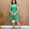 Vestido Feminino Curto Juliana com Bojo Bordado Verde - Fernanda Ramos Store