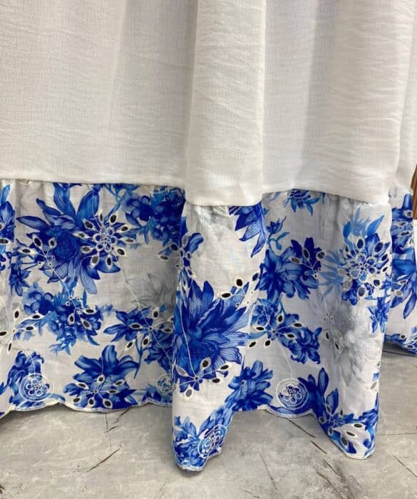 fernandaramosstore com br Vestido Longo sem Bojo Julia Amarração nas Alças Detalhe em Laise Azul 3