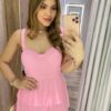 Vestido Midi com Bojo Gabrieli Tule Rosa Bebê - Fernanda Ramos Store