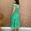 Vestido Midi Feminino sem Bojo Luana Bordado Verde - Fernanda Ramos Store