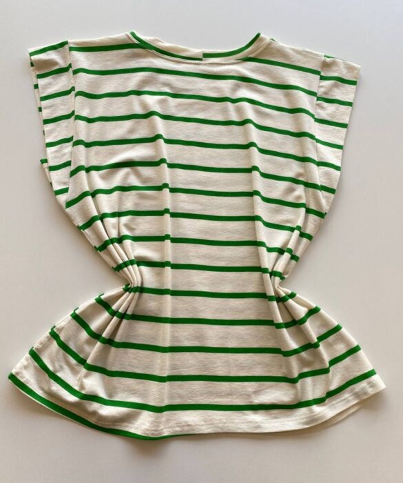 Blusa Feminina Bruna Tee Muscle Listrada Verde - Fernanda Ramos Store