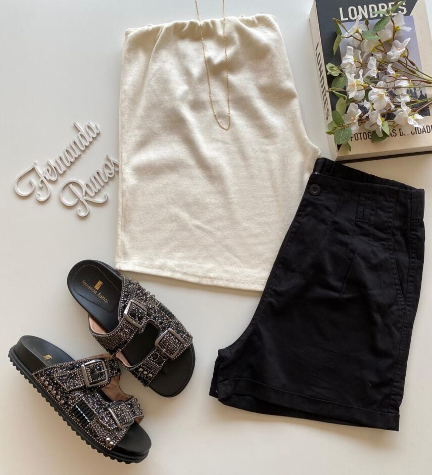Blusa Feminina Canelada Tomara que Caia Off White - Fernanda Ramos Store