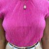 Blusa Feminina Melissa Pink com Detalhe - Fernanda Ramos Store