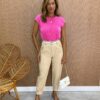 Blusa Feminina Melissa Pink com Detalhe - Fernanda Ramos Store