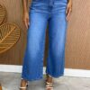 Calça Jeans Feminina Wide Leg Cropped 015512 - Fernanda Ramos Store