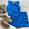 Conjunto Feminino Ayla Cropped sem Bojo e Short Azul - Fernanda Ramos Store