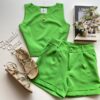 Conjunto Feminino Ayla Cropped sem Bojo e Short Verde - Fernanda Ramos Store