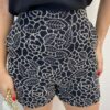 Conjunto Feminino Blusa Manga Curta e Short com Detalhe Preto - Fernanda Ramos Store