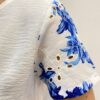 Conjunto Feminino Blusa Manga Curta e Short Estampado Azul - Fernanda Ramos Store